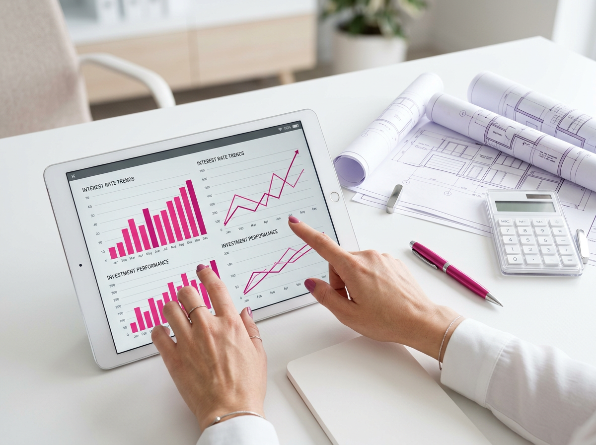 Finanzierungsunterlagen und Rechner - Immobilienfinanzierung